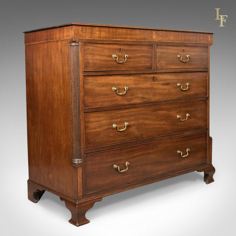 Late Georgian Antique Chest Of Drawers, Mahogany, English, Commode c.1780 - London Fine Antiques