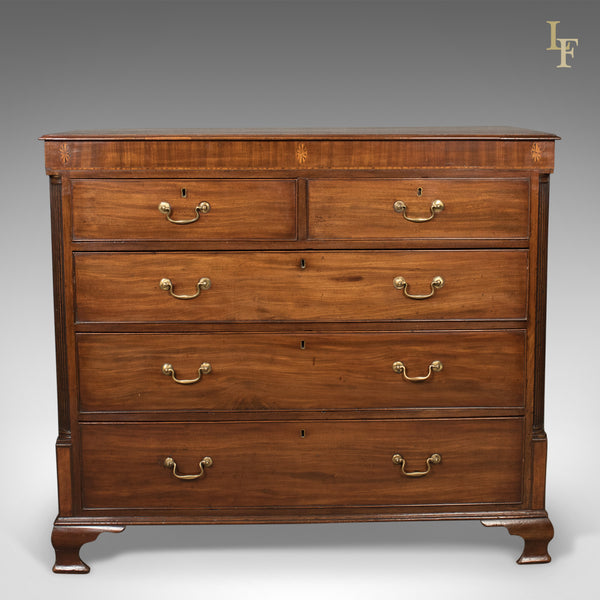 Late Georgian Antique Chest Of Drawers, Mahogany, English, Commode c.1780 - London Fine Antiques