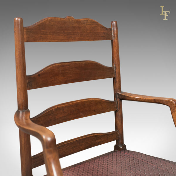 Late Georgian Antique Elbow Chair, English, Chippendale Overtones to Lower Frame - London Fine Antiques