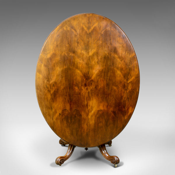 Regency, Antique Loo Table, Rosewood, Ovular, Tilt-Top, Breakfast, Dining c1830 - London Fine Antiques