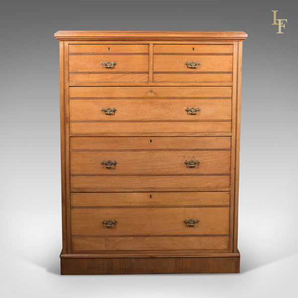Late Victorian Antique Tallboy, 19th Century English Chest of Drawers c.1890 - London Fine Antiques