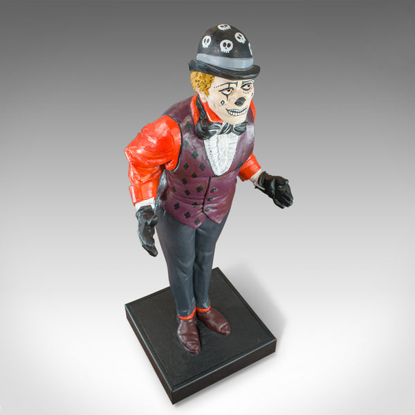 Life Size Vintage Clown Statue, English, Plaster, Day of the Dead, mid C20th - London Fine Antiques