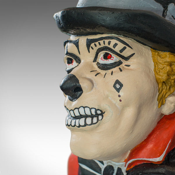 Life Size Vintage Clown Statue, English, Plaster, Day of the Dead, mid C20th - London Fine Antiques