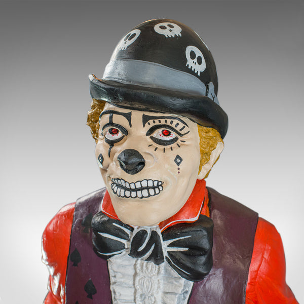 Life Size Vintage Clown Statue, English, Plaster, Day of the Dead, mid C20th - London Fine Antiques