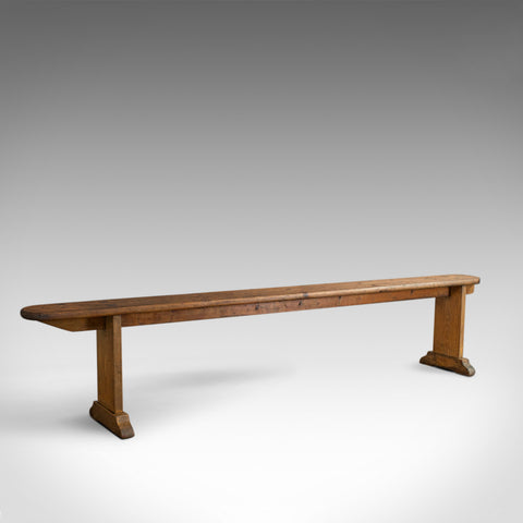 Long Antique Bench, 7 Foot 4 Inch, Victorian, Kitchen, Pew, Seat, Circa 1900 - London Fine Antiques