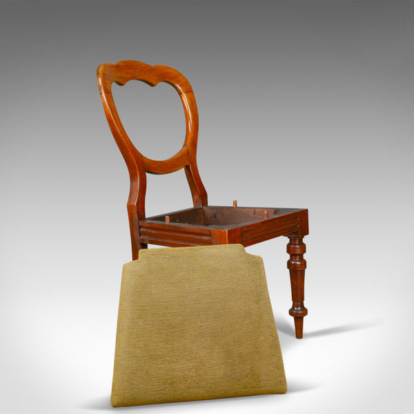 Long Set of 12 Antique Dining Chairs, English, Victorian, Balloon Back, c.1850 - London Fine Antiques