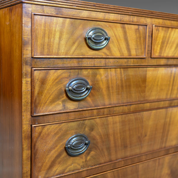 Mahogany Chest of Drawers, English, Georgian, Revival, Mid 20th Century - London Fine Antiques