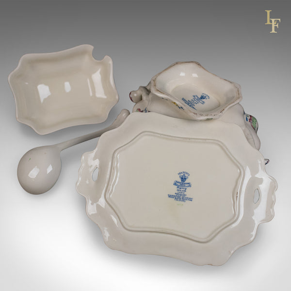 Mason's Ironstone China Soup Tureen, Under-Plate and Ladle, Regency Design, c.1940 - London Fine Antiques