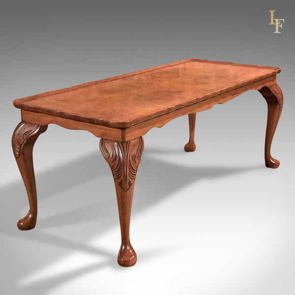 Mid-Century Burr Walnut, Pie Crust Coffee Table - London Fine Antiques
