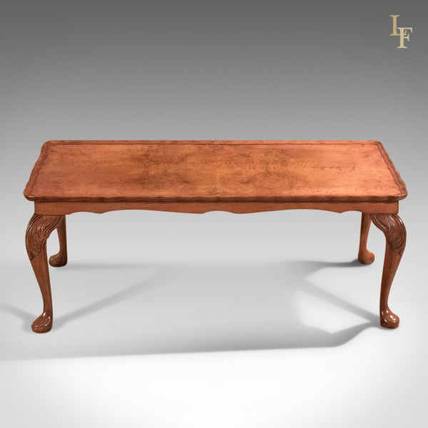 Mid-Century Burr Walnut, Pie Crust Coffee Table - London Fine Antiques