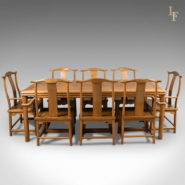 Mid-Century Chinese Table & 8 Chairs in Traditional Taste - London Fine Antiques