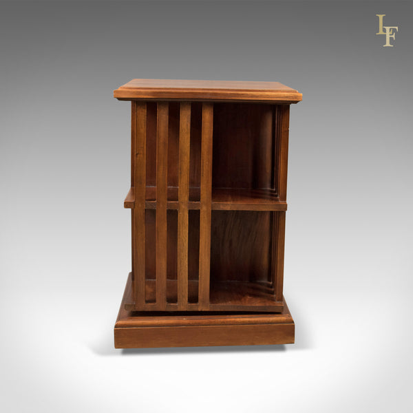Mid-Century Revolving Bookcase, Mahogany Bookshelf c.1970 - London Fine Antiques