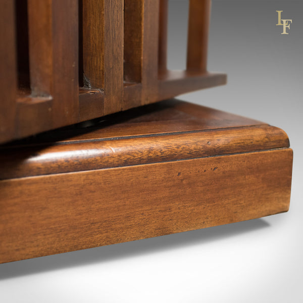 Mid-Century Revolving Bookcase, Mahogany Bookshelf c.1970 - London Fine Antiques