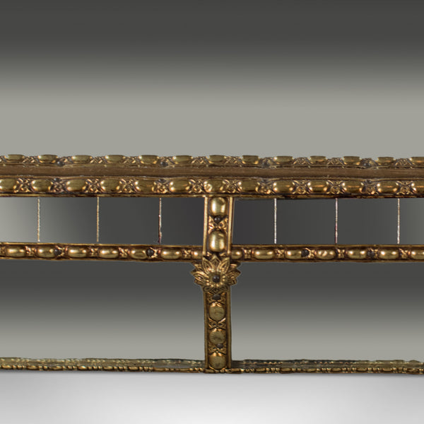 Mid-Century Georgian Revival Wall Mirror, Cushioned with Recessed Plate - London Fine Antiques