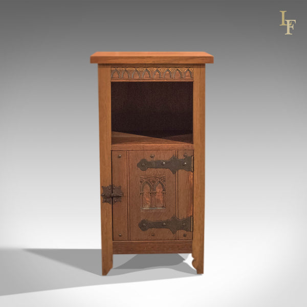 Mid-Century Arts & Crafts Oak Bedside Cabinet - London Fine Antiques
