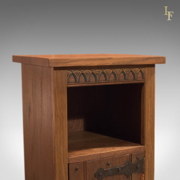 Mid-Century Arts & Crafts Oak Bedside Cabinet - London Fine Antiques