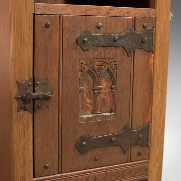 Mid-Century Arts & Crafts Oak Bedside Cabinet - London Fine Antiques