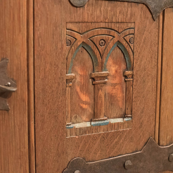 Mid-Century Arts & Crafts Oak Bedside Cabinet - London Fine Antiques