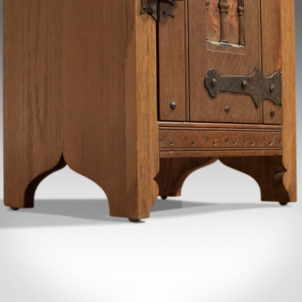 Mid-Century Arts & Crafts Oak Bedside Cabinet - London Fine Antiques