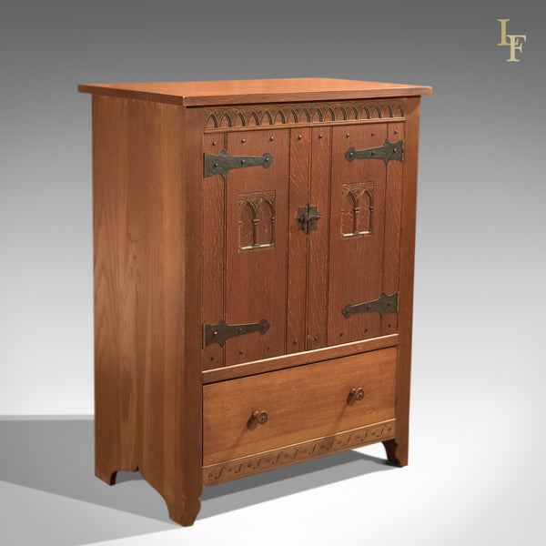 Mid-Century Arts & Crafts Oak Cabinet - London Fine Antiques
