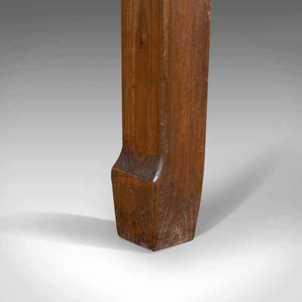Mid-Century Chinese Elm Feature Table, Dining Proportions, Carved Decoration - London Fine Antiques