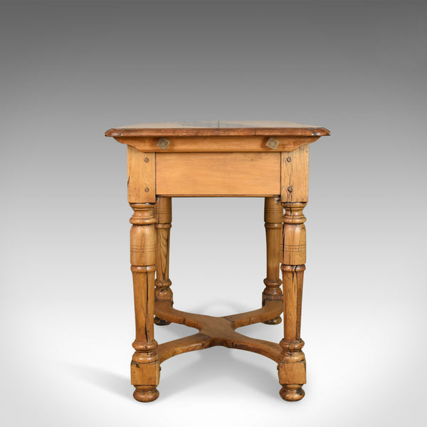 Mid-Century Pine Side Table, French Provincial Country Kitchen Taste Mid C20th - London Fine Antiques