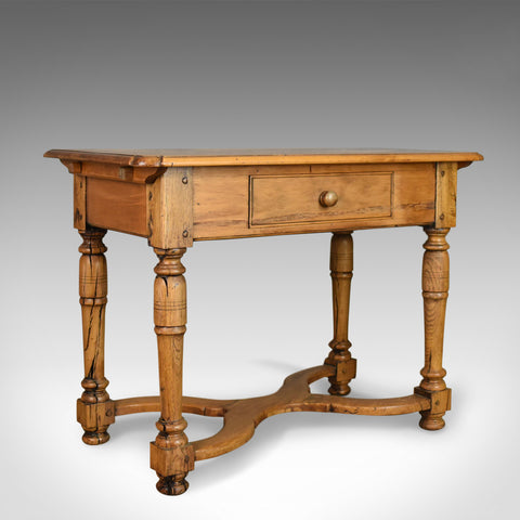 Mid-Century Pine Side Table, French Provincial Country Kitchen Taste Mid C20th - London Fine Antiques