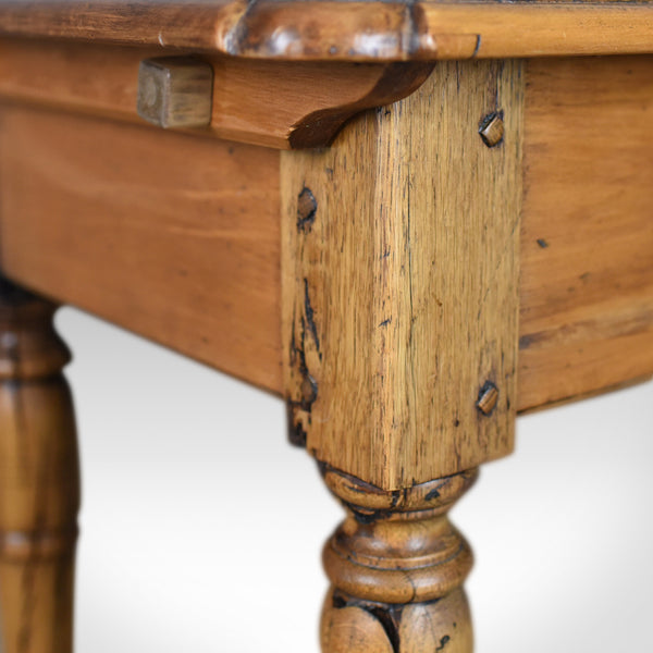 Mid-Century Pine Side Table, French Provincial Country Kitchen Taste Mid C20th - London Fine Antiques