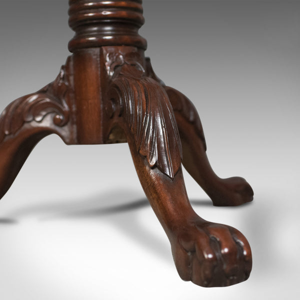 Mid 20th Century Plant Stand, William IV Revival Torchere in Dark Mahogany - London Fine Antiques