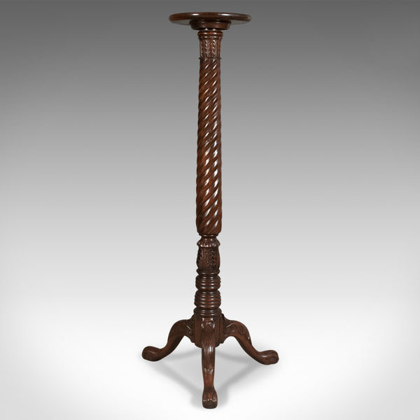 Mid 20th Century Plant Stand, William IV Revival Torchere in Dark Mahogany - London Fine Antiques