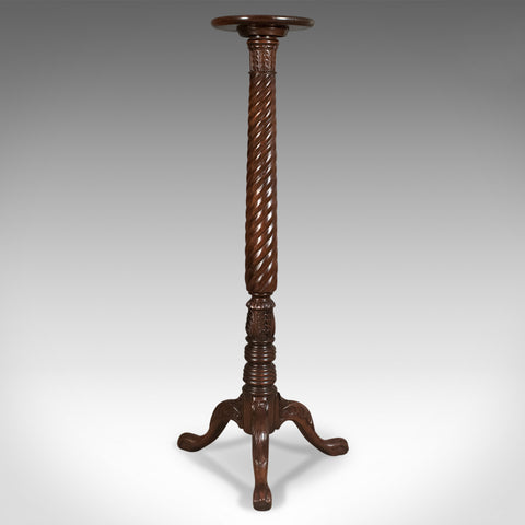 Mid 20th Century Plant Stand, William IV Revival Torchere in Dark Mahogany - London Fine Antiques