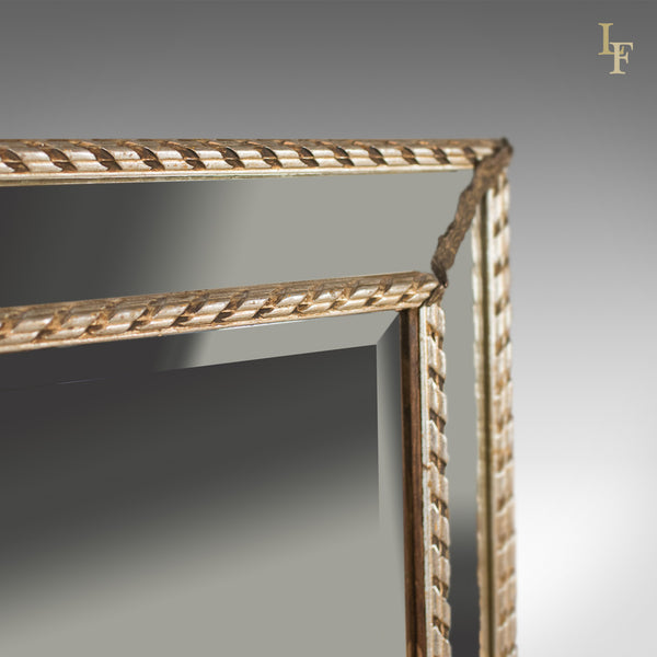 Georgian Revival Wall Mirror, Cushioned Overmantle C20th - London Fine Antiques