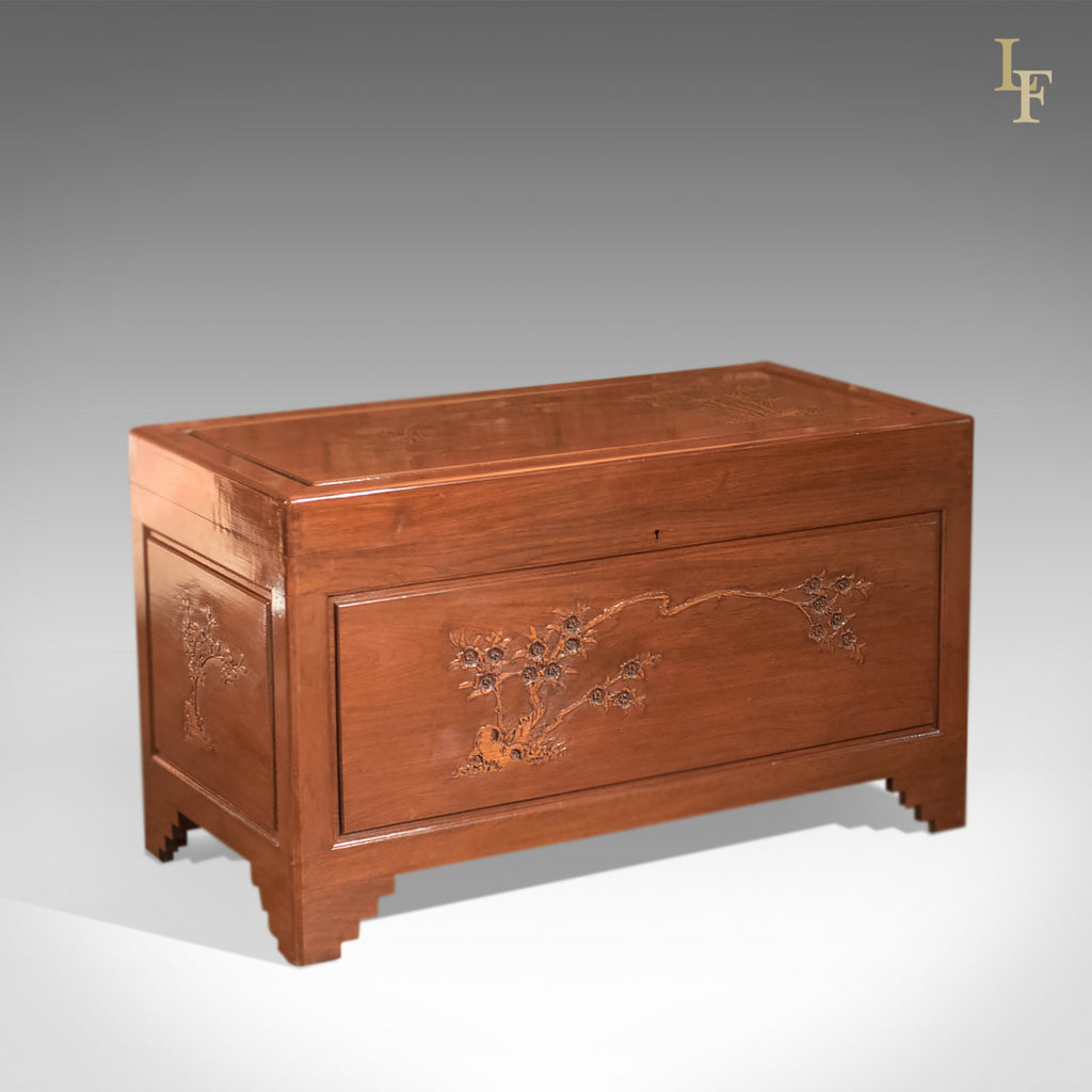 Mid Century Camphor Wood Chest - London Fine Antiques