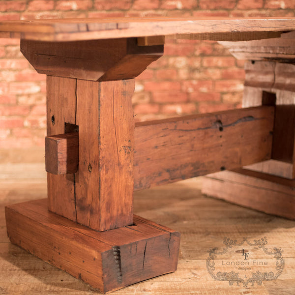 Mid Century Rustic Jarul Wood Kitchen Table - London Fine Antiques