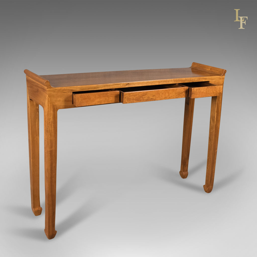 Mid Century Hall Console Table Oriental Alter Table in Cherry