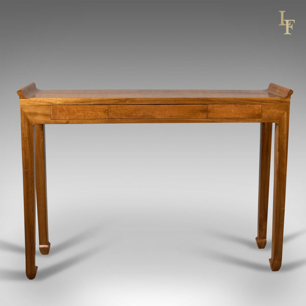 Mid Century Hall Console Table, Oriental Alter Table in Cherry - London Fine Antiques