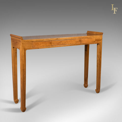 Mid Century Hall Console Table, Oriental Alter Table in Cherry - London Fine Antiques