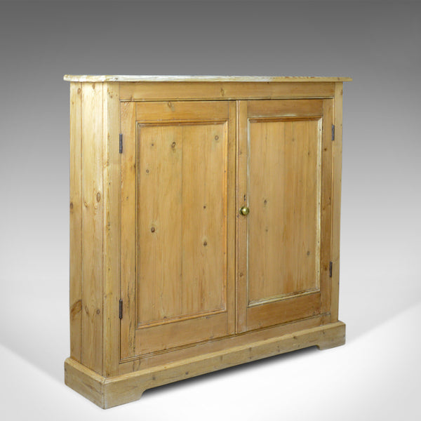 Narrow Antique Pine Cupboard, English, Victorian, Kitchen Cabinet Circa 1850 - London Fine Antiques