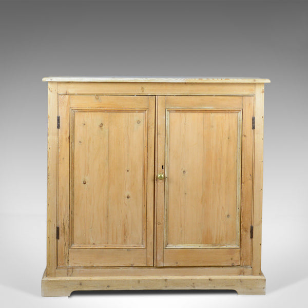 Narrow Antique Pine Cupboard, English, Victorian, Kitchen Cabinet Circa 1850 - London Fine Antiques
