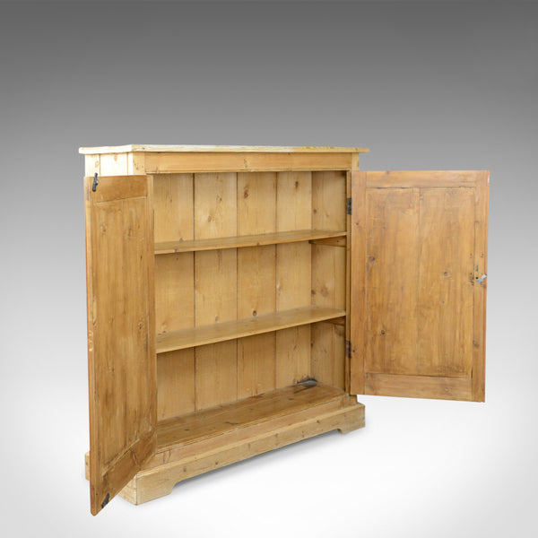 Narrow Antique Pine Cupboard, English, Victorian, Kitchen Cabinet Circa 1850 - London Fine Antiques