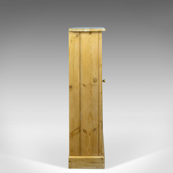 Narrow Antique Pine Cupboard, English, Victorian, Kitchen Cabinet Circa 1850 - London Fine Antiques