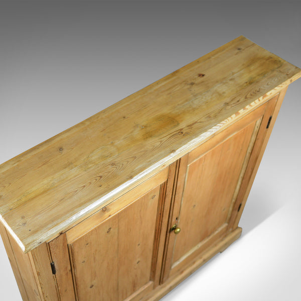 Narrow Antique Pine Cupboard, English, Victorian, Kitchen Cabinet Circa 1850 - London Fine Antiques