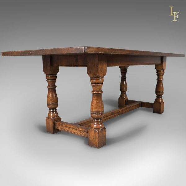 6-8 Seat Oak Refectory Table, C17th Revival made late C20th - London Fine Antiques