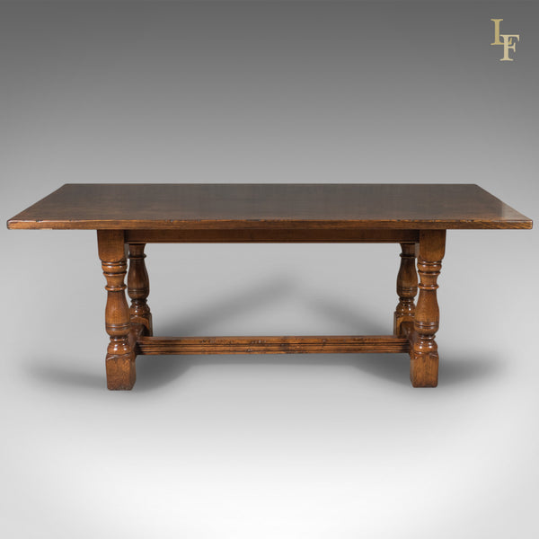 6-8 Seat Oak Refectory Table, C17th Revival made late C20th - London Fine Antiques