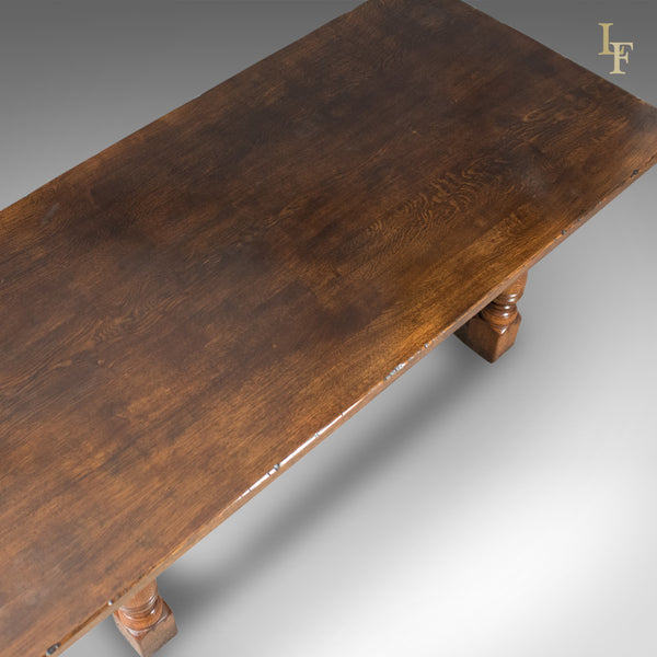 6-8 Seat Oak Refectory Table, C17th Revival made late C20th - London Fine Antiques