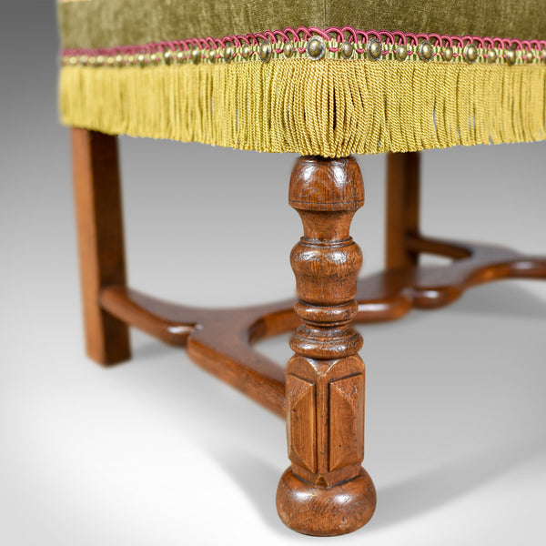 Pair of Antique Armchairs, English Oak Edwardian Jacobean Revival Chairs c.1910 - London Fine Antiques