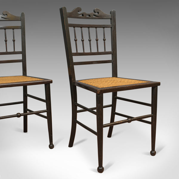 Pair of Antique Chairs, Edwardian, Ebonised, Side, Early 20th Century, C.1910 - London Fine Antiques