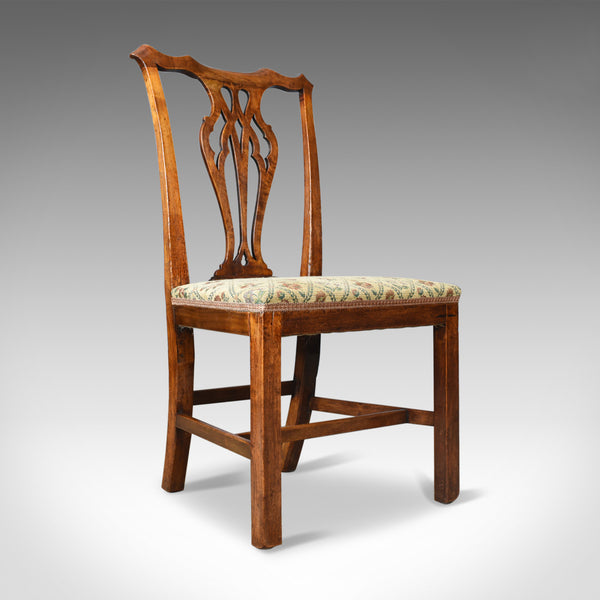 Pair of Antique Chairs, Georgian, Fruitwood, Dining, Chippendale, Circa 1780 - London Fine Antiques