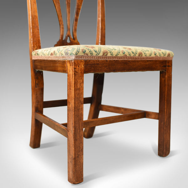 Pair of Antique Chairs, Georgian, Fruitwood, Dining, Chippendale, Circa 1780 - London Fine Antiques