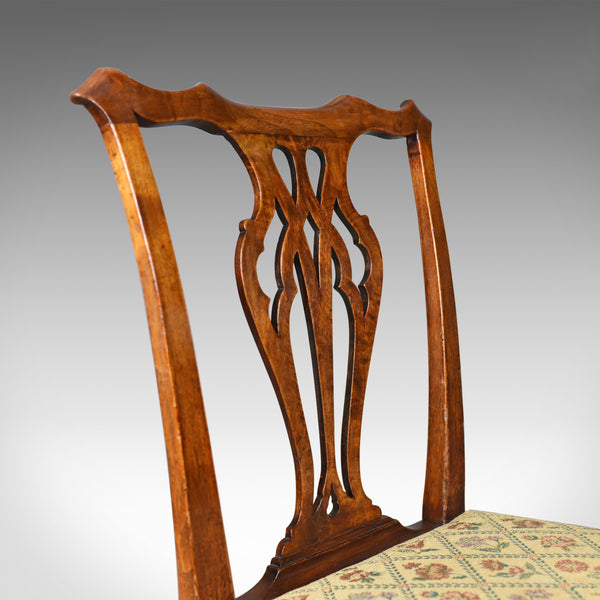 Pair of Antique Chairs, Georgian, Fruitwood, Dining, Chippendale, Circa 1780 - London Fine Antiques